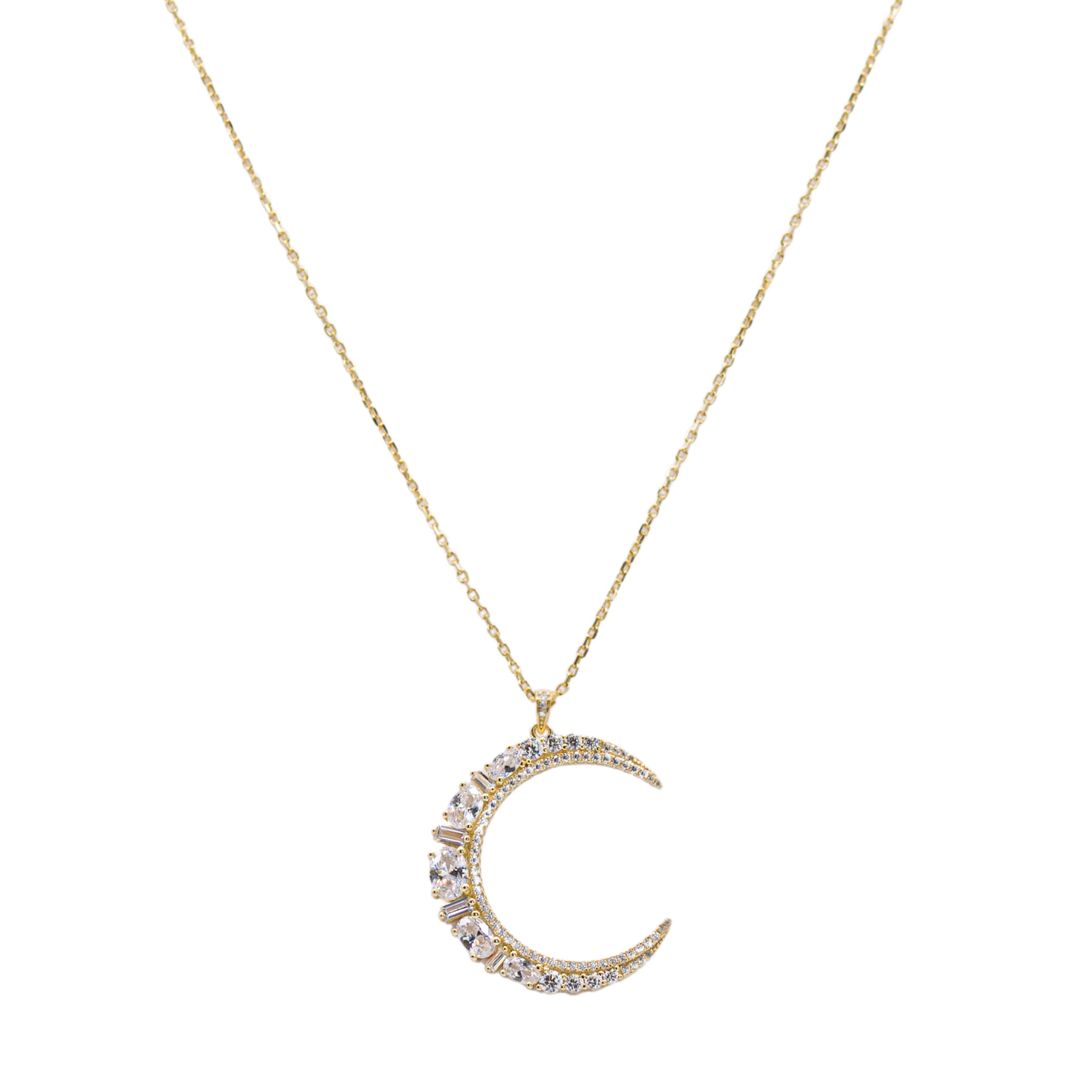 "MOON XL WHITE" NECKLACE