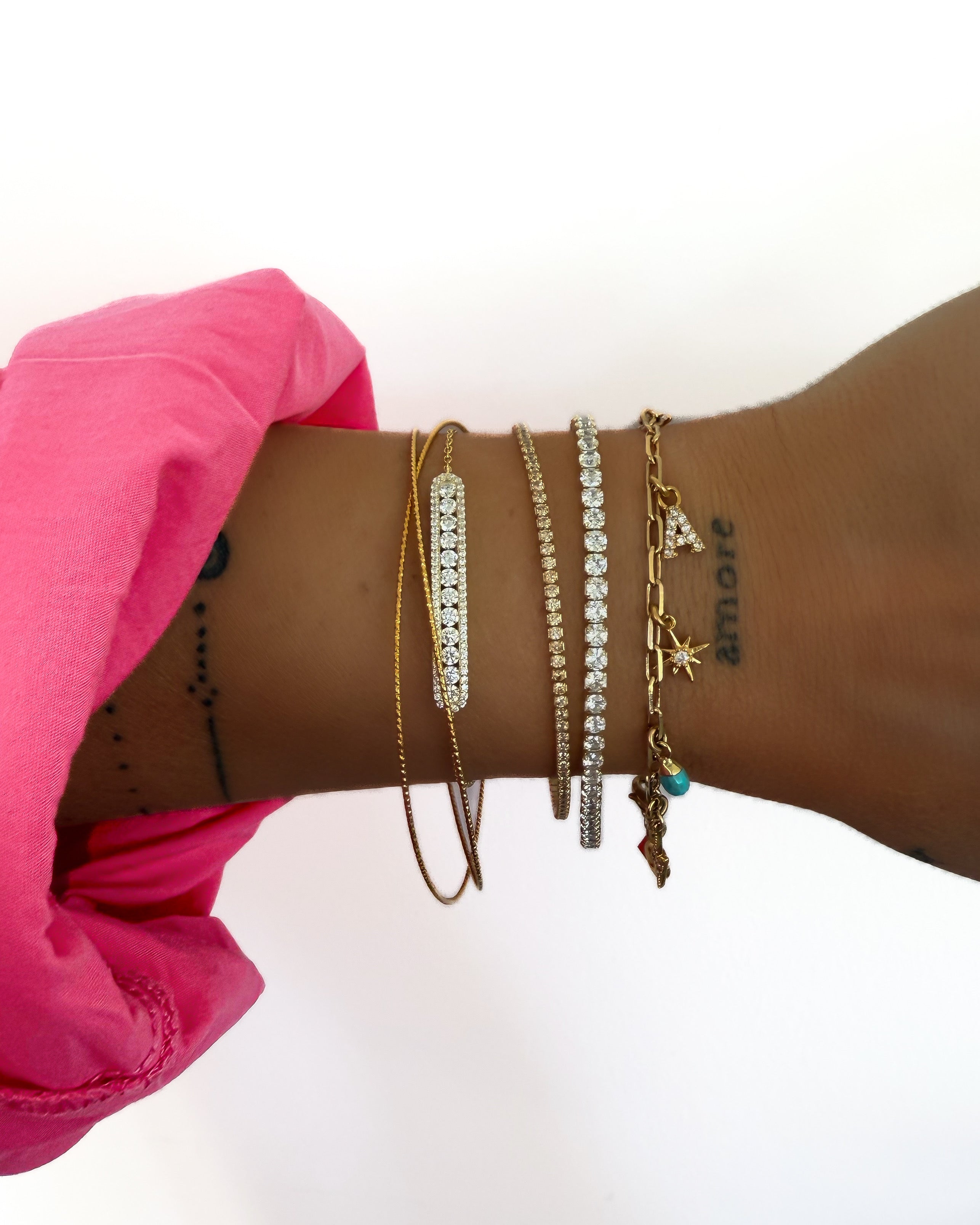 "MOOD" GOLD CHARMS BRACELET