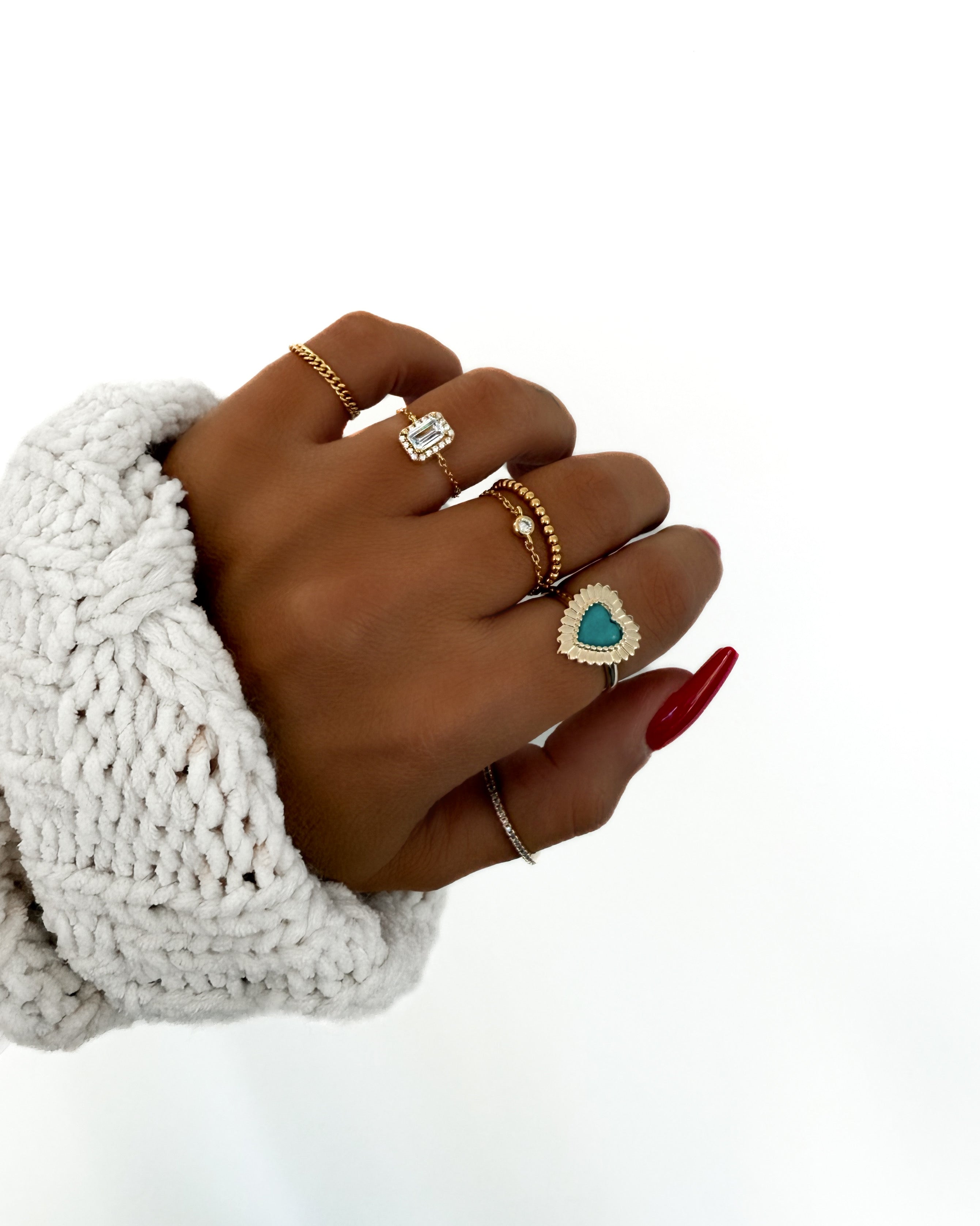 BAGUE "KELLY CHAINE REGLABLE"