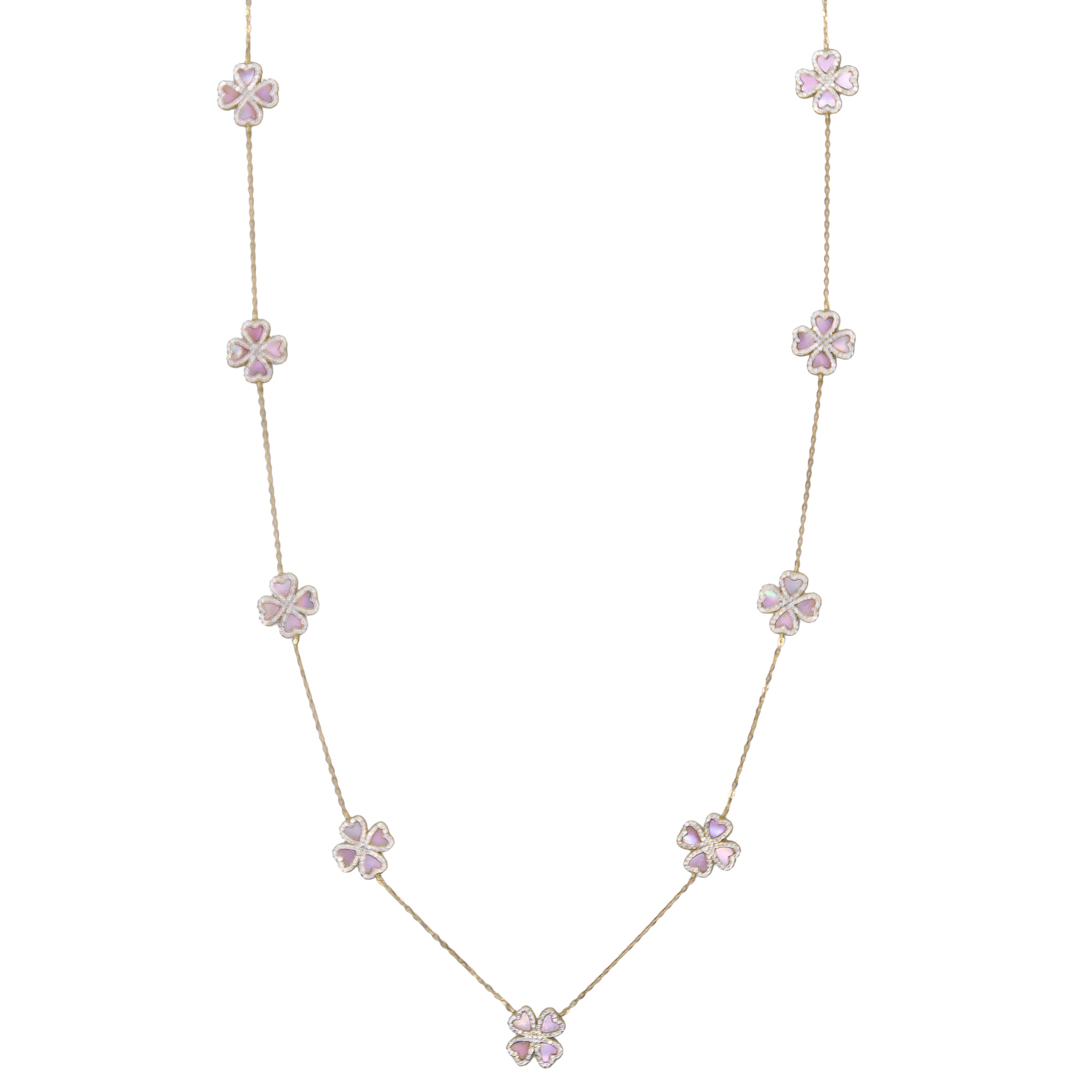 "SUCCESS FULL ROSE" LONG NECKLACE