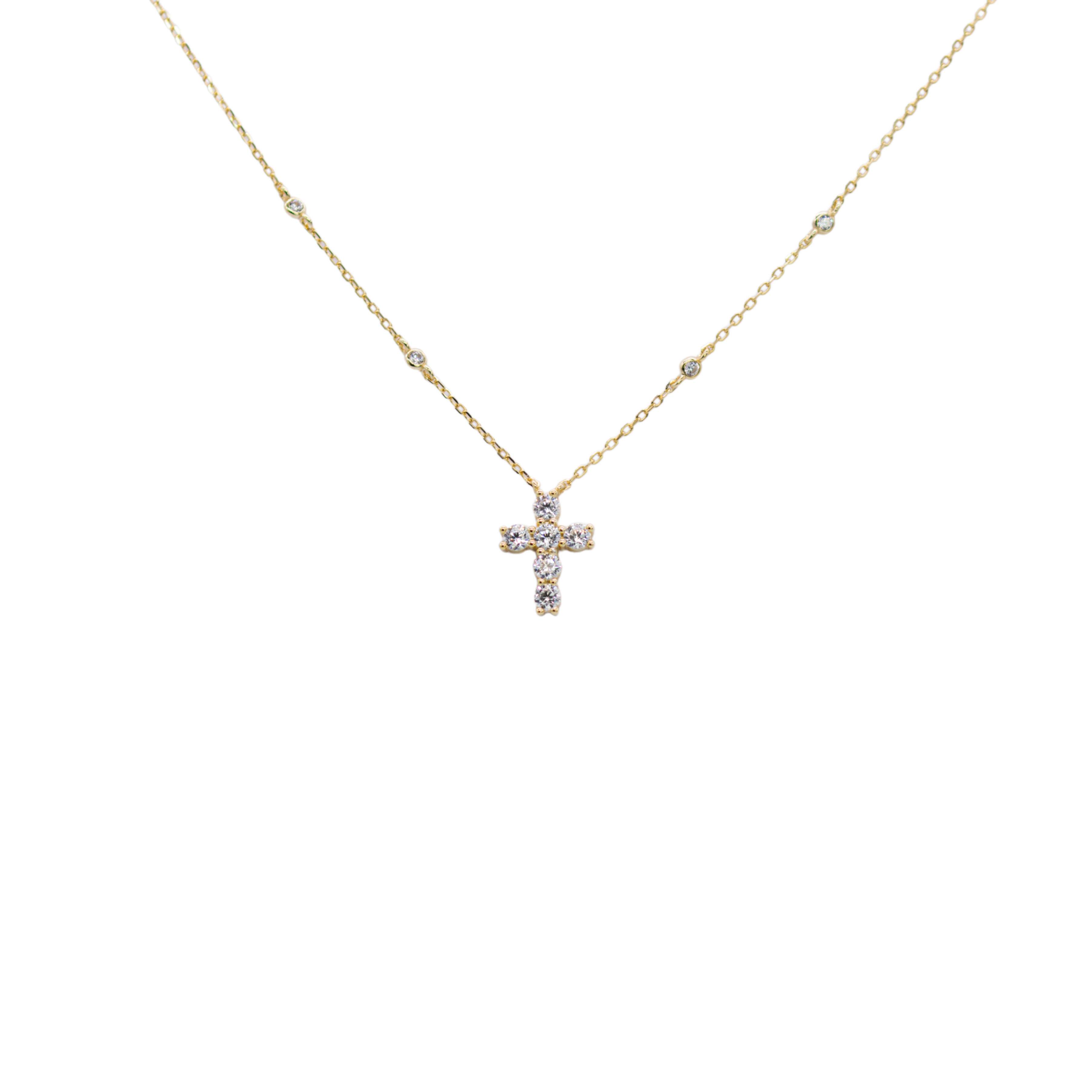 COLLIER "CROSS RIVIERA MINI"