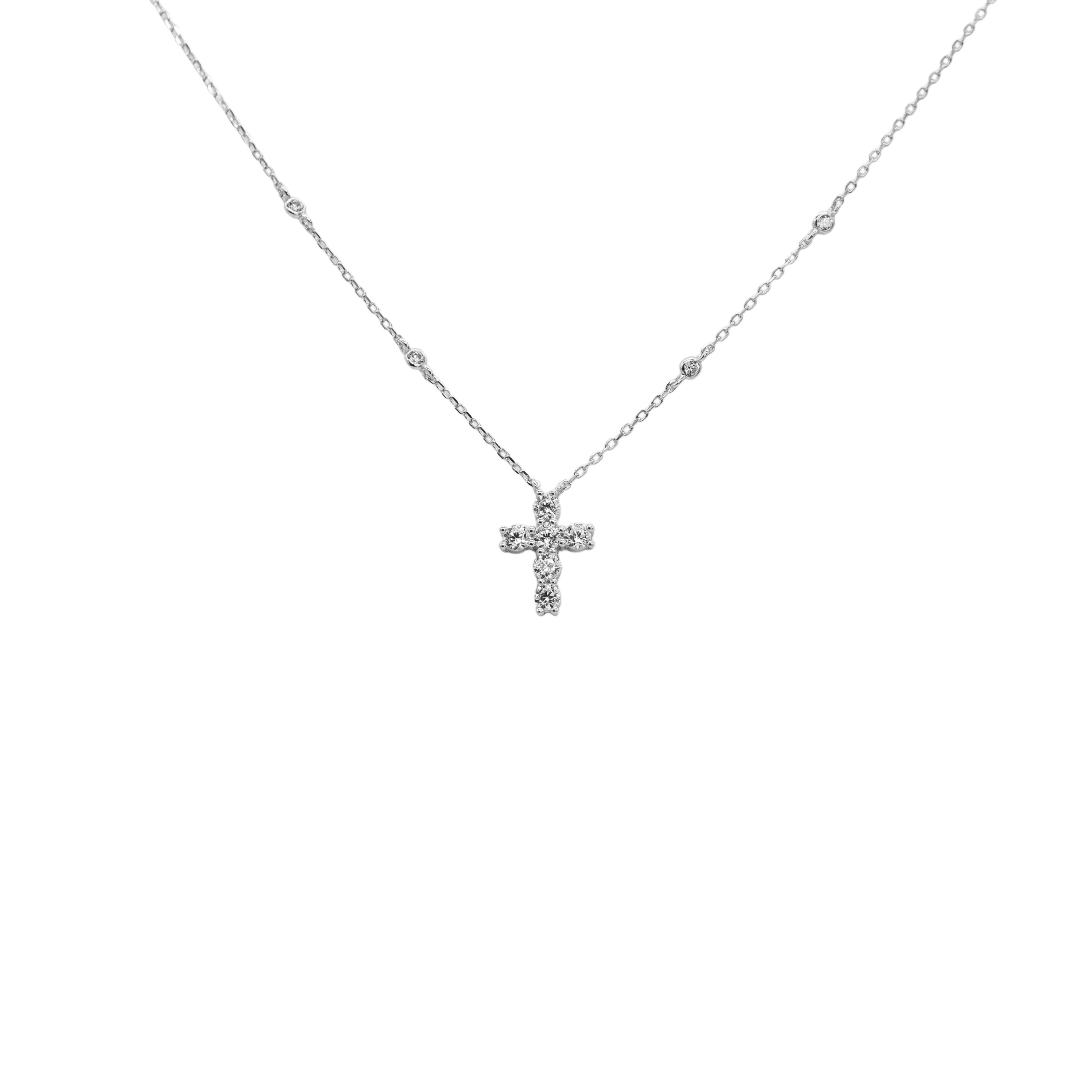 COLLIER "CROSS RIVIERA MINI"