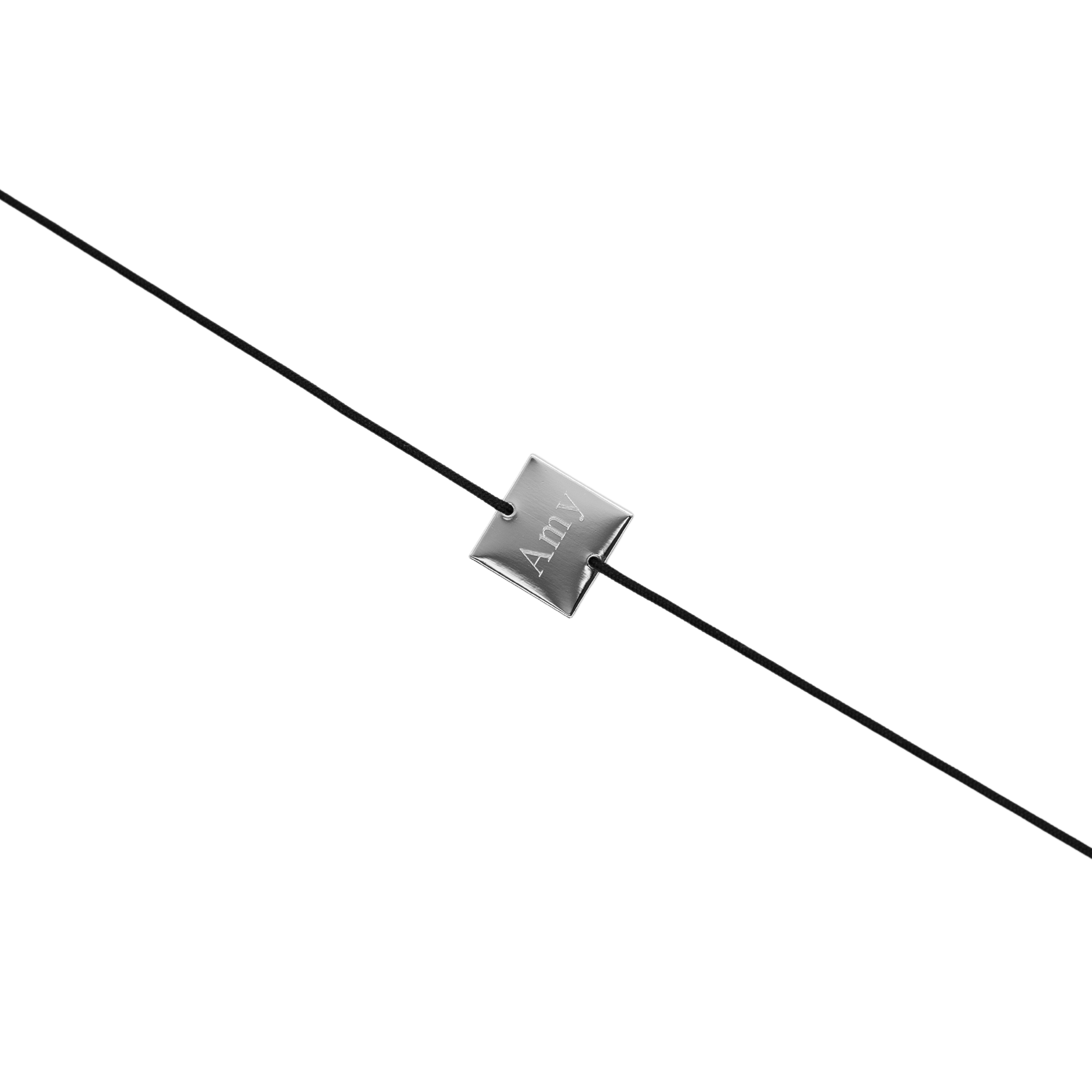 GRAVURE CORDON CARRE ARGENT