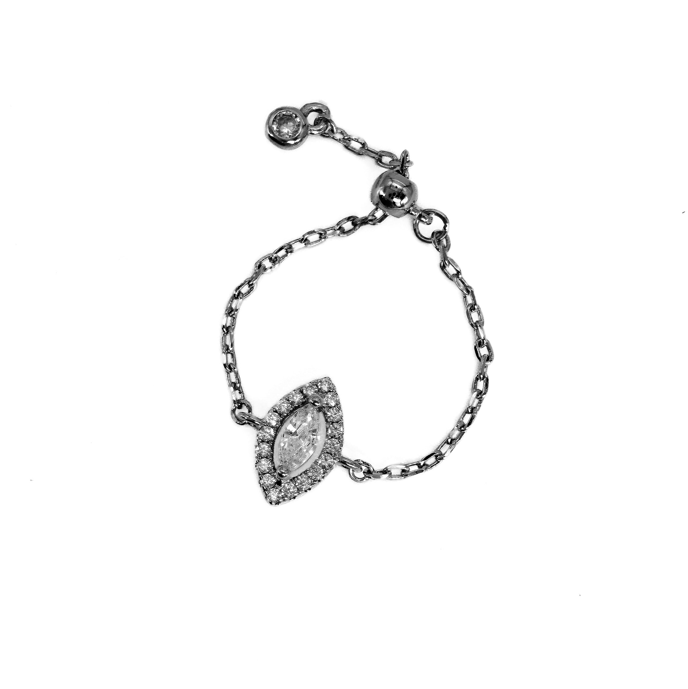 "ADJUSTABLE MARQUISE" RING