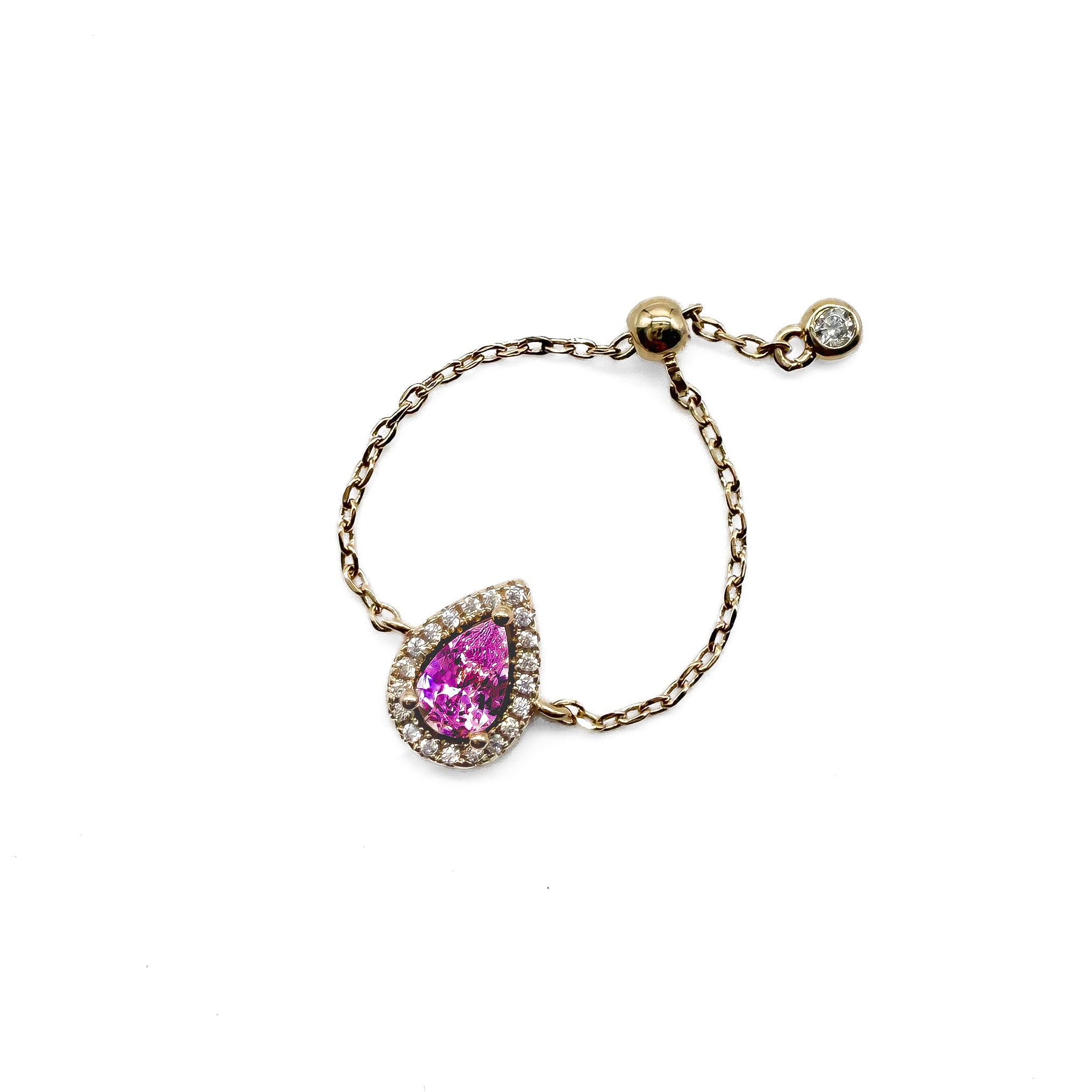 "JAIPUR COLOR ADJUSTABLE" GOLD RING