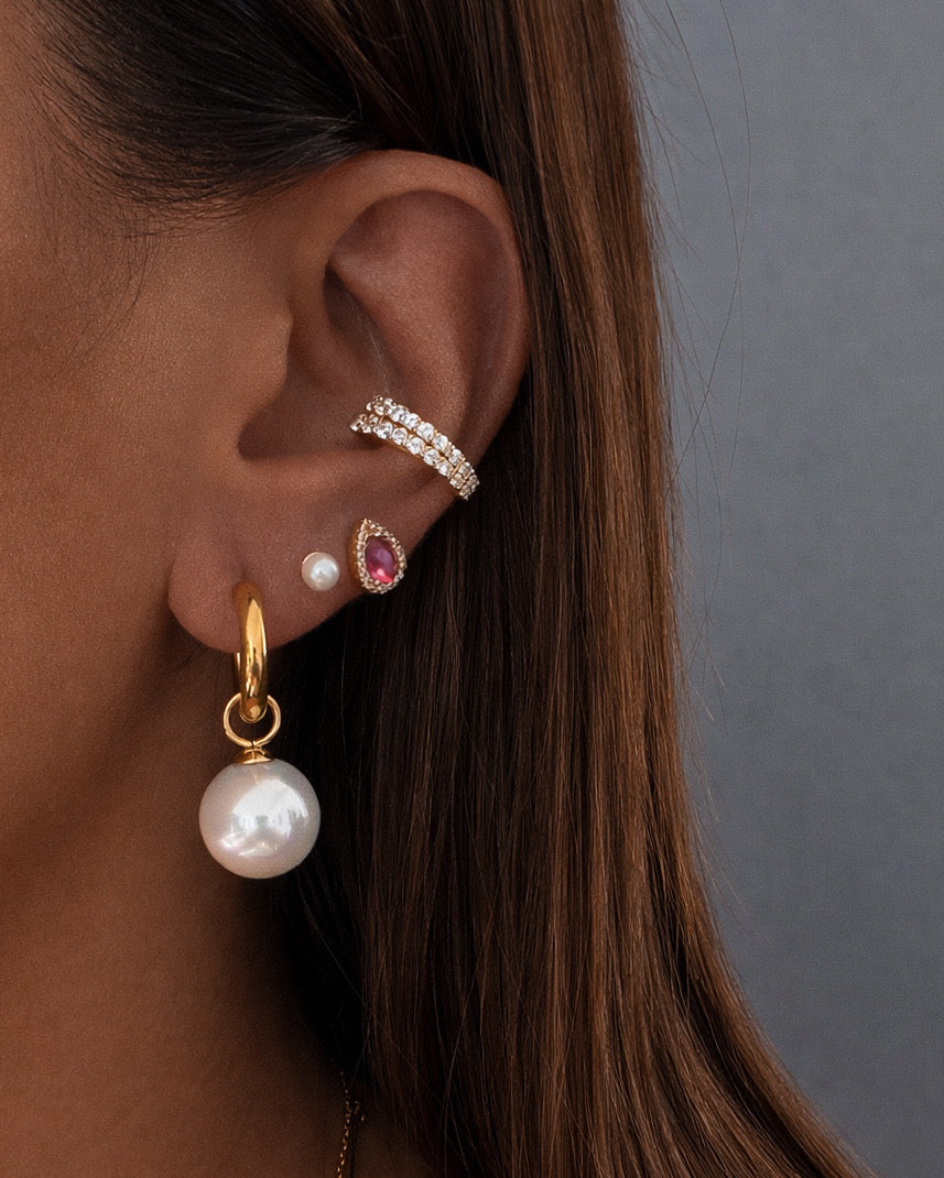 BOUCLES CREOLES "PEARL XL"