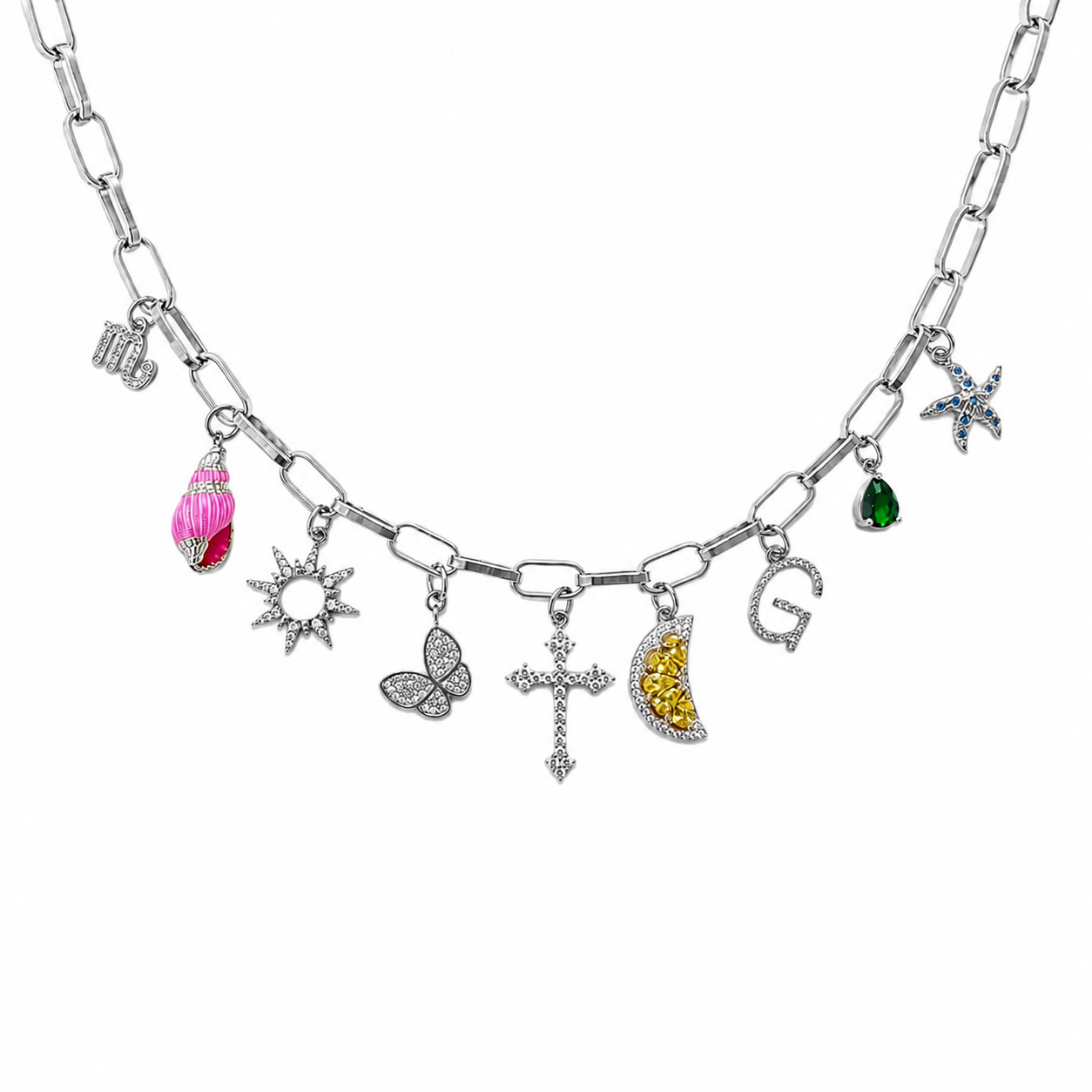 CUSTOMIZABLE "TRENDY SILVER" NECKLACE