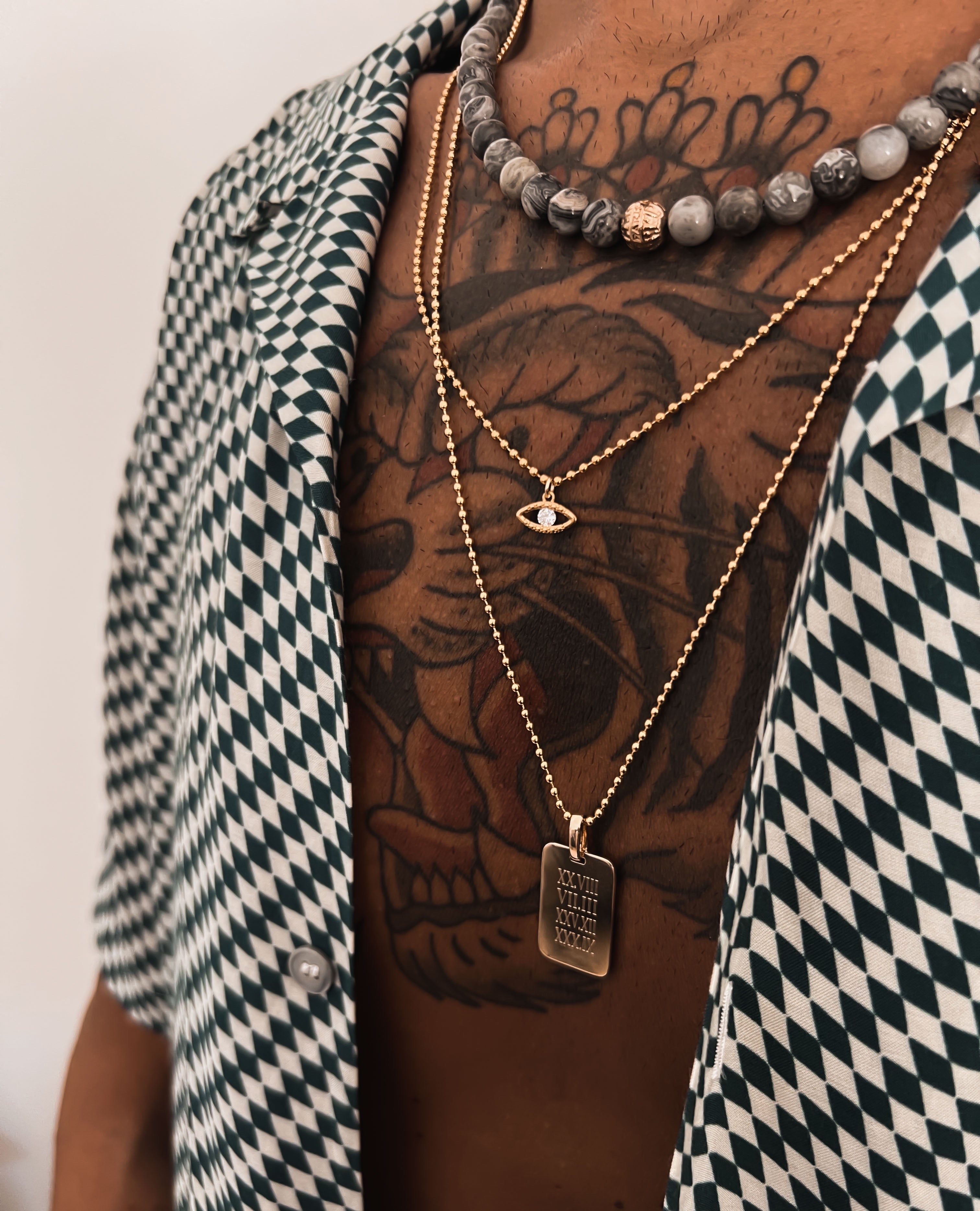 ENGRAVING ARMY MEN'S NECKLACE