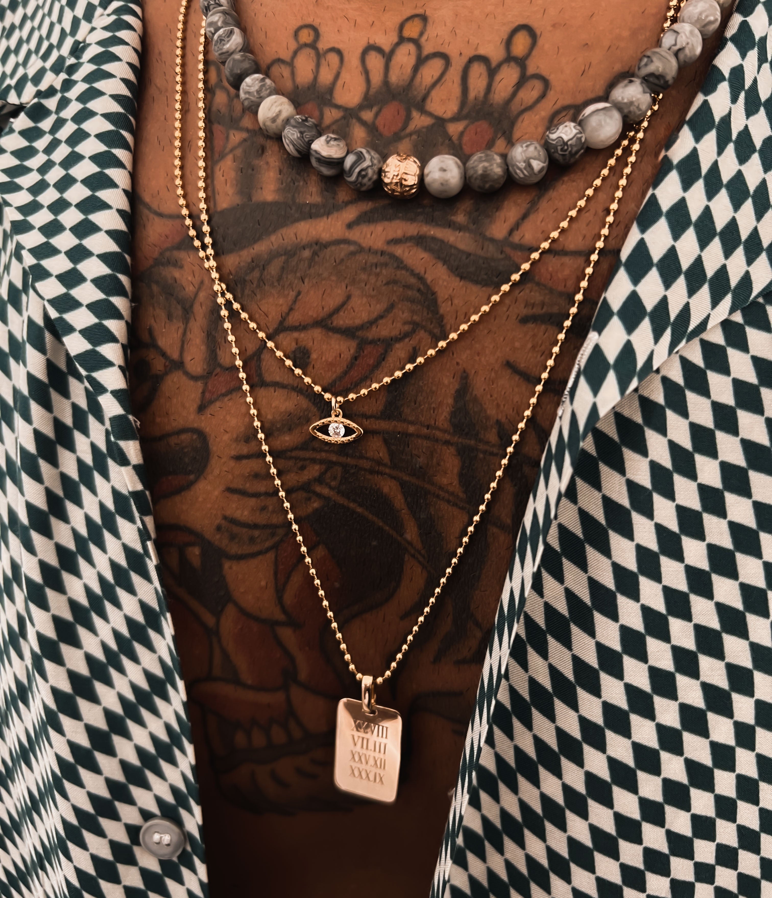 ENGRAVING ARMY MEN'S NECKLACE