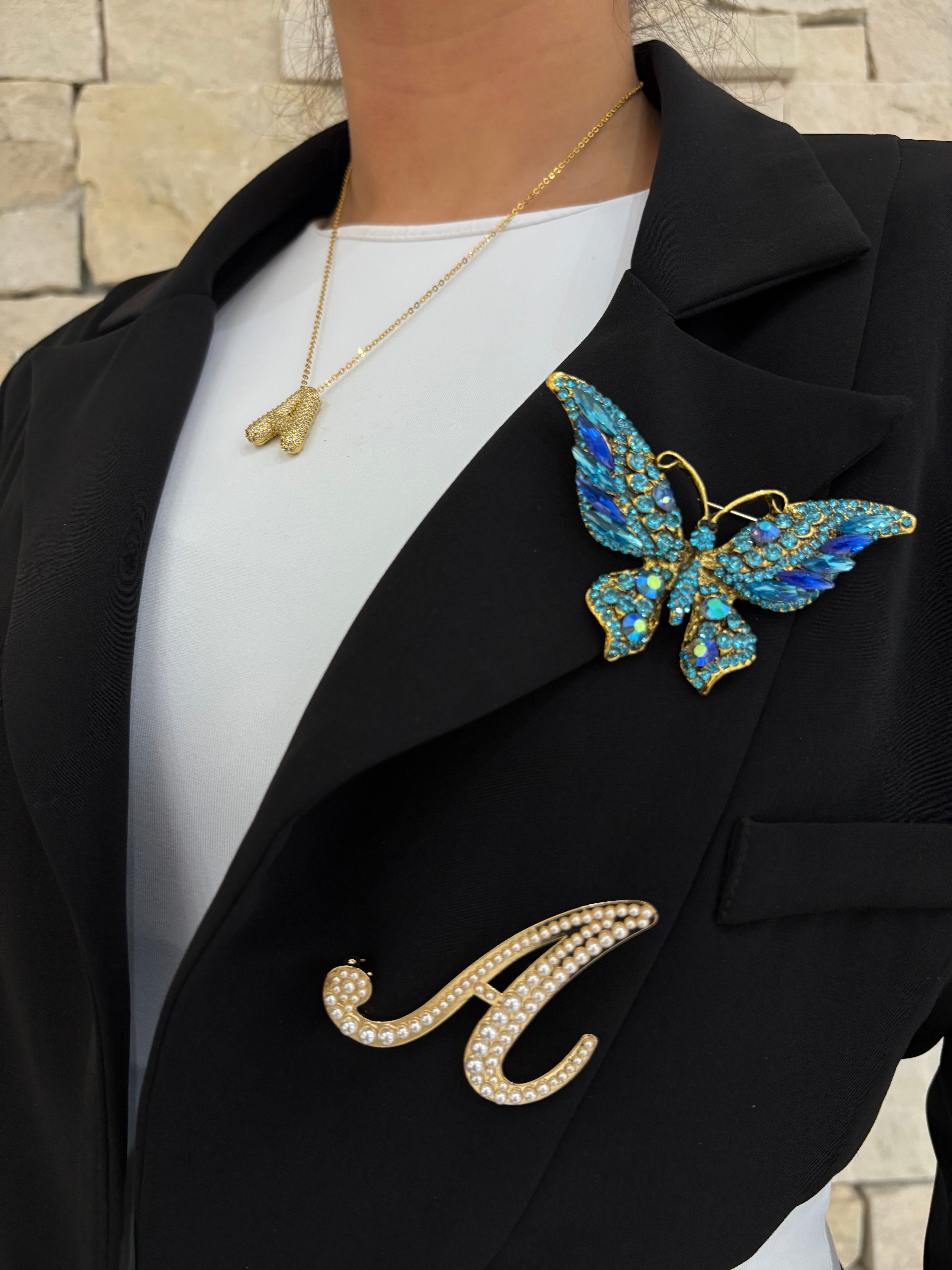 BROCHE "INITIALE PEARL"