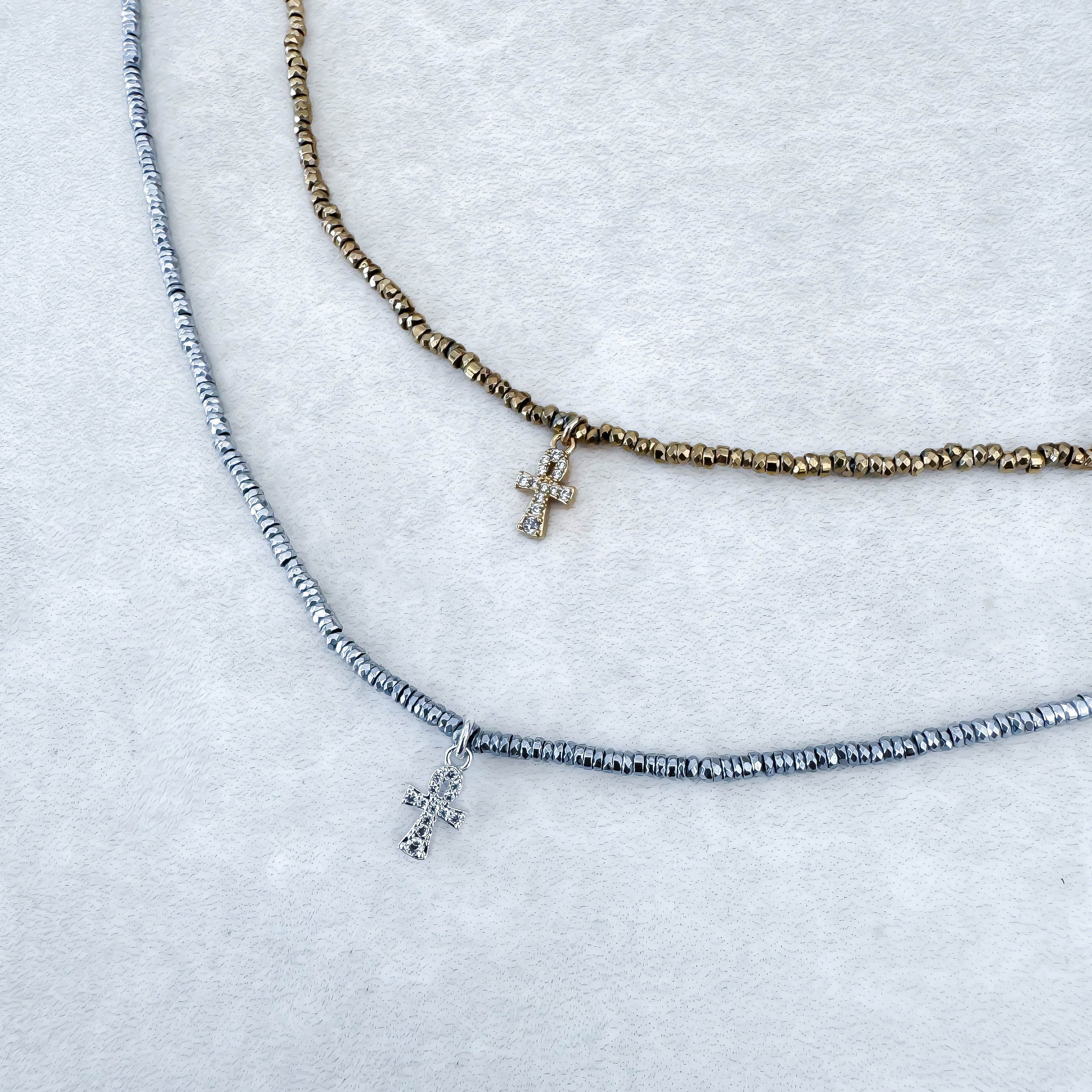 "ANKH PEARL" NECKLACE