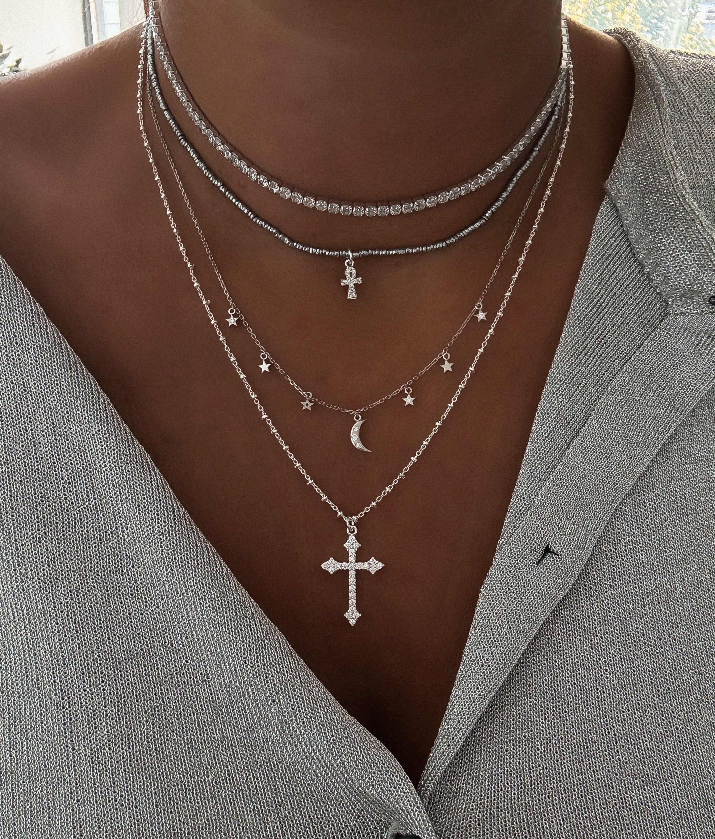 "ANKH PEARL" NECKLACE