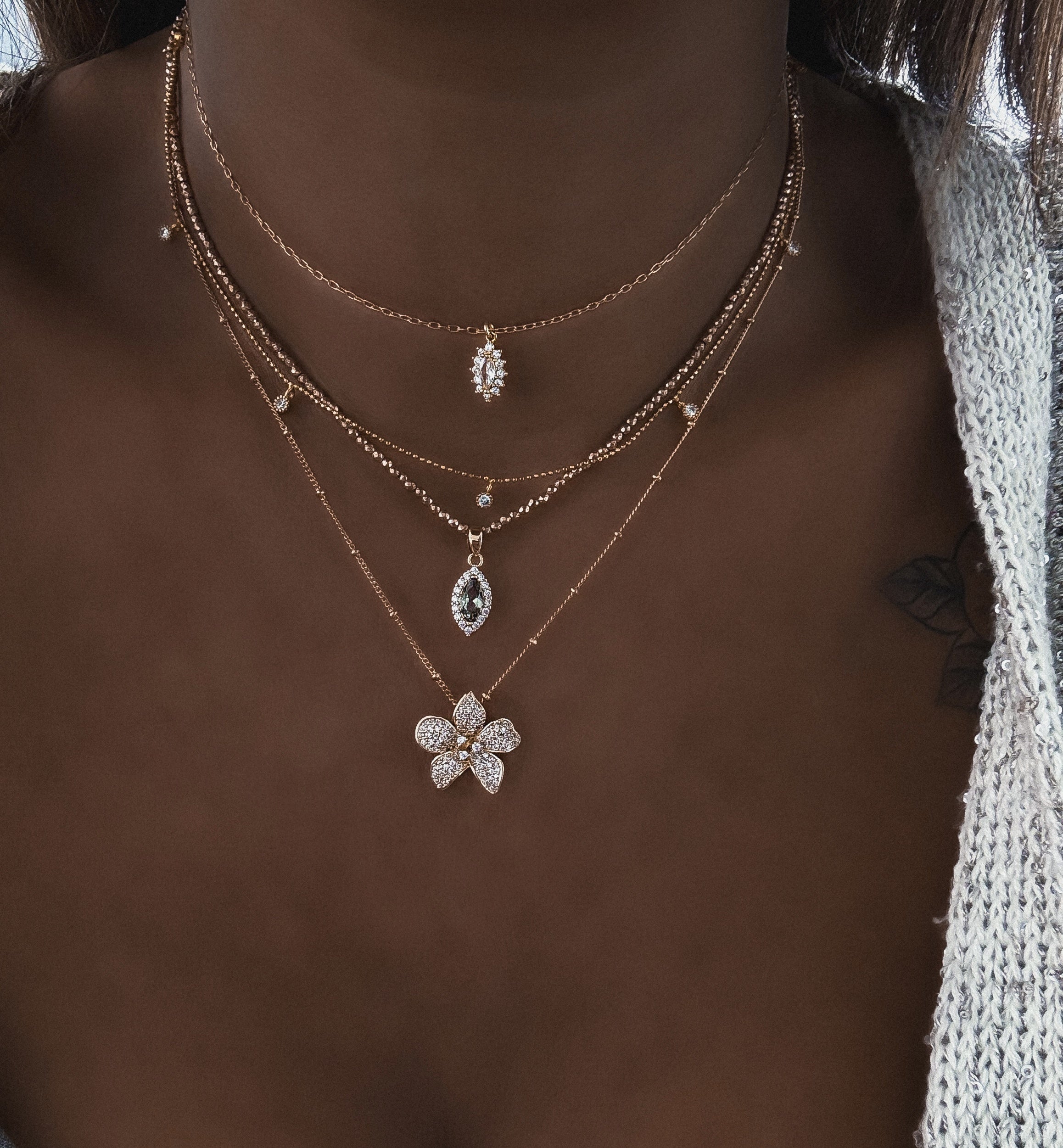 "MARQUISE COLOR" NECKLACE