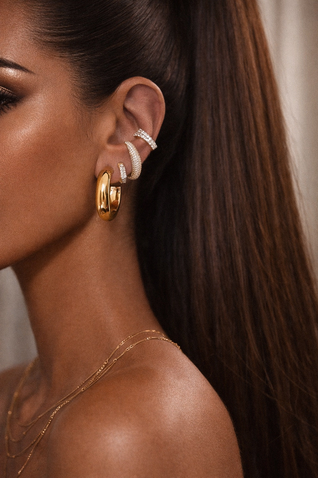 "BUBBLE CREOLES" EARRINGS