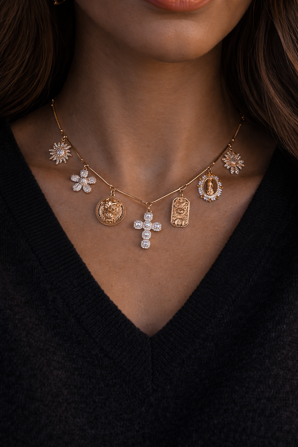 COLLIER "ICON PERSONNALISABLE" GOLD