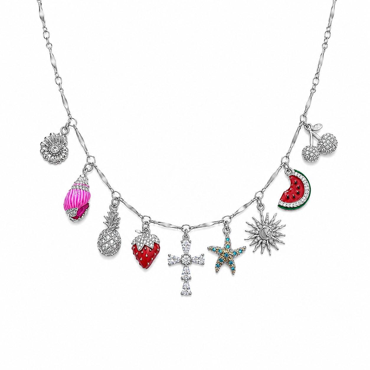 COLLIER "GLOW SILVER" PERSONNALISABLE