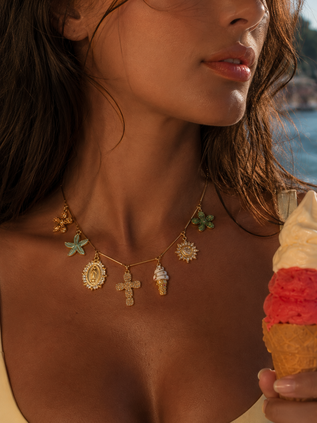 COLLIER "ICON PERSONNALISABLE" GOLD