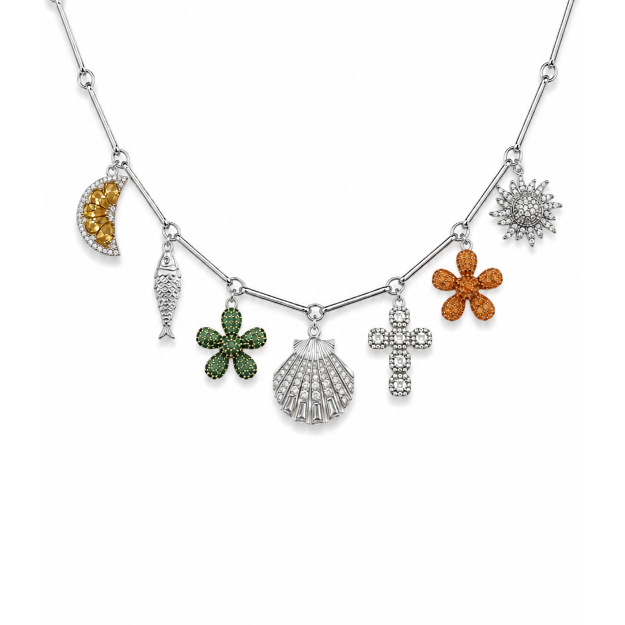 COLLIER "ICON PERSONNALISABLE" SILVER