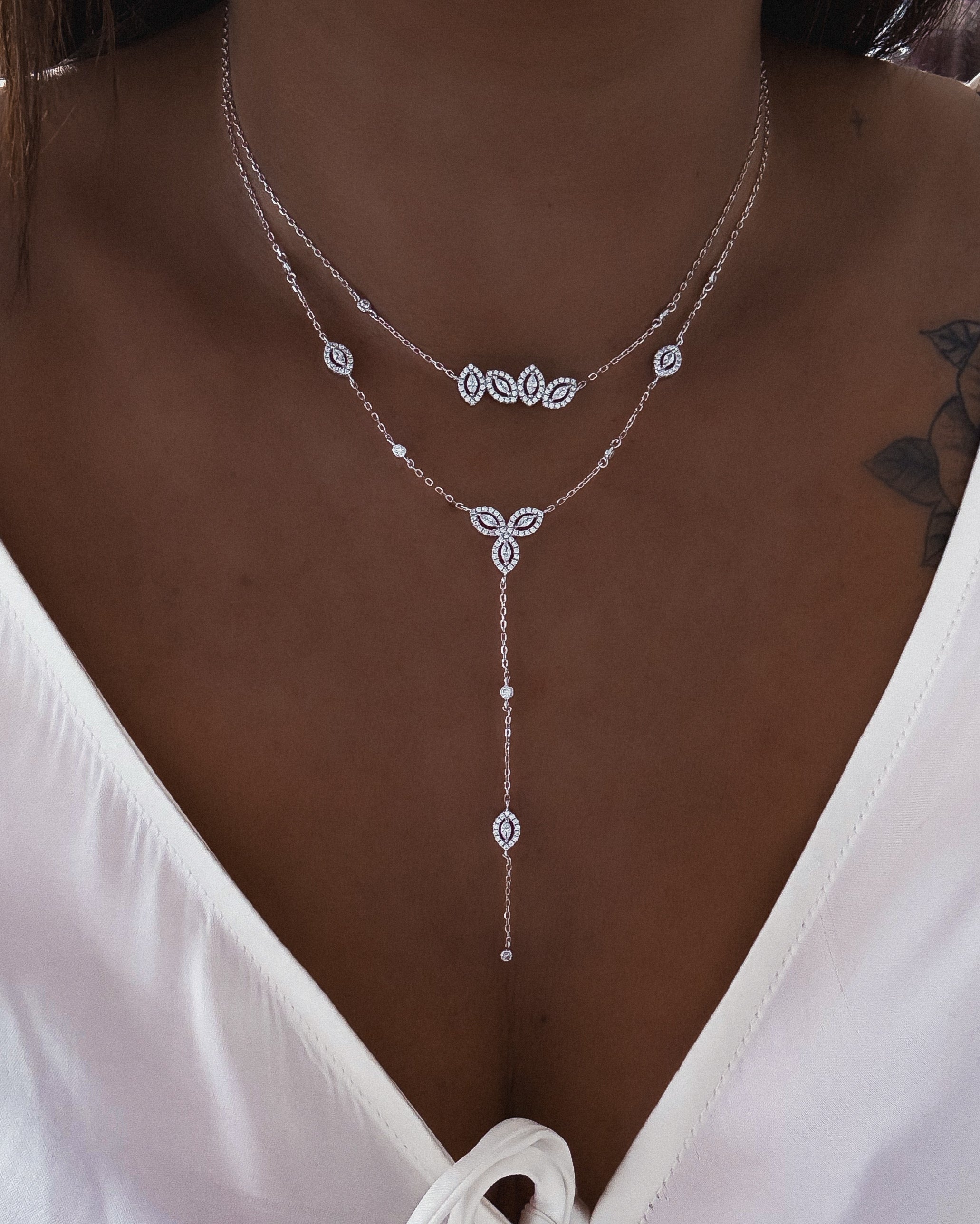 "TIE MARQUISE" NECKLACE