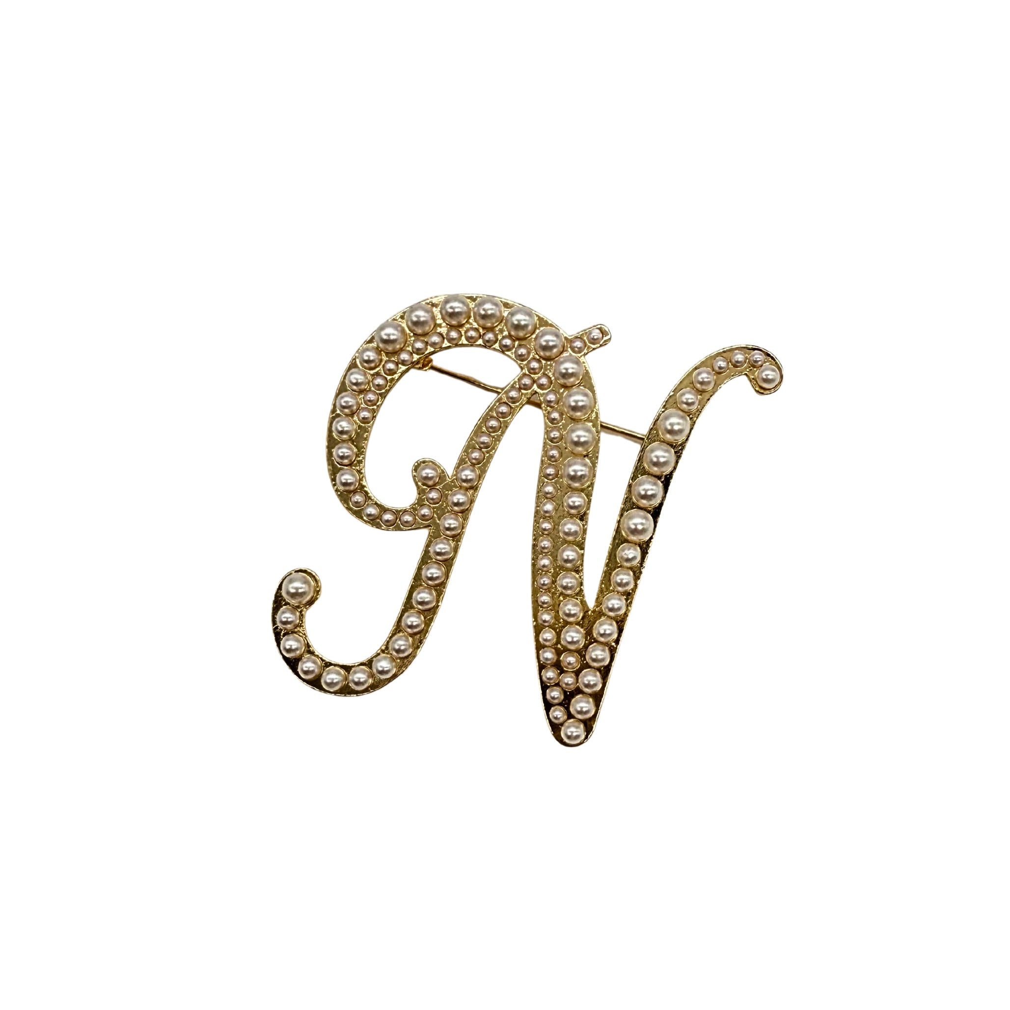 BROCHE "INITIALE PEARL"