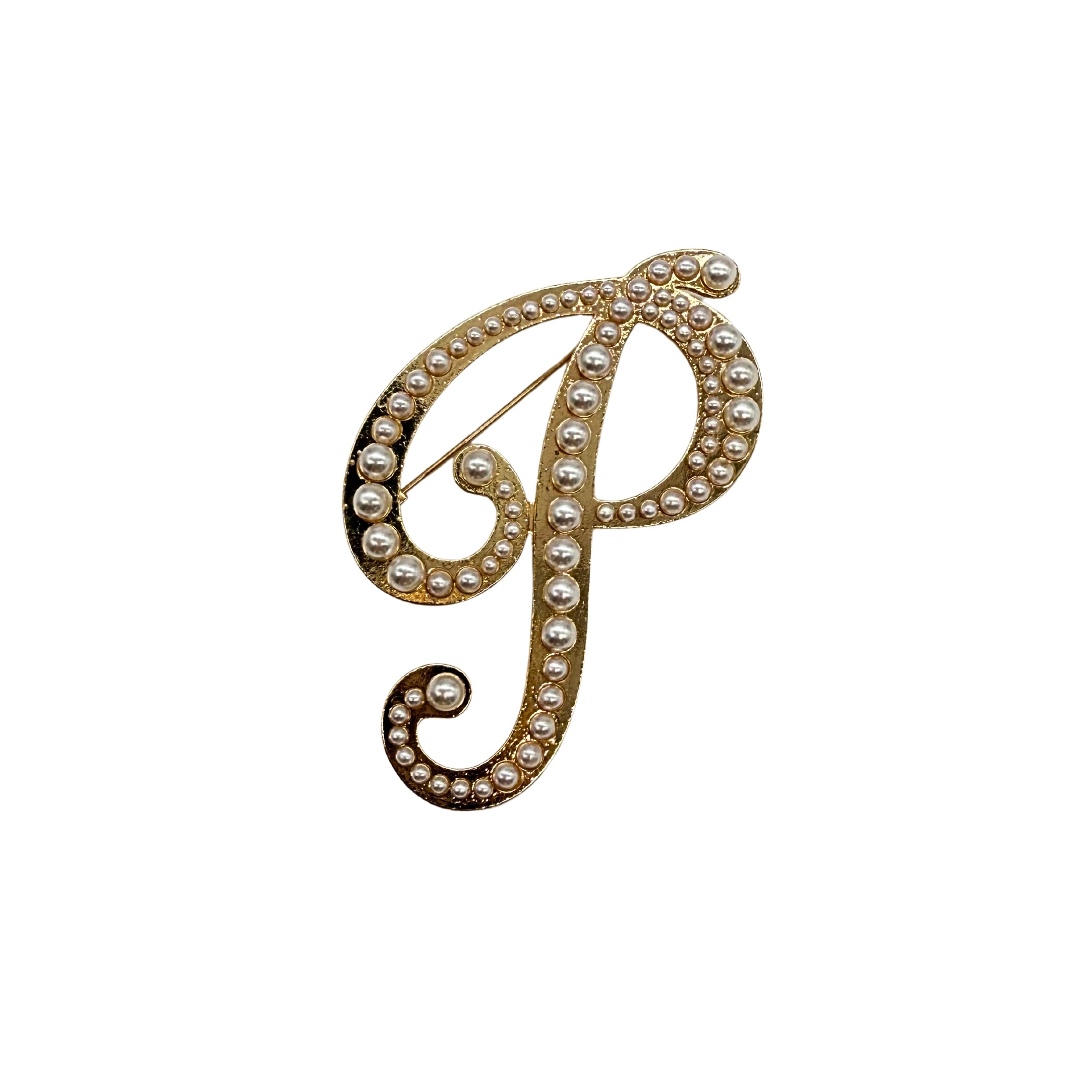 BROCHE "INITIALE PEARL"