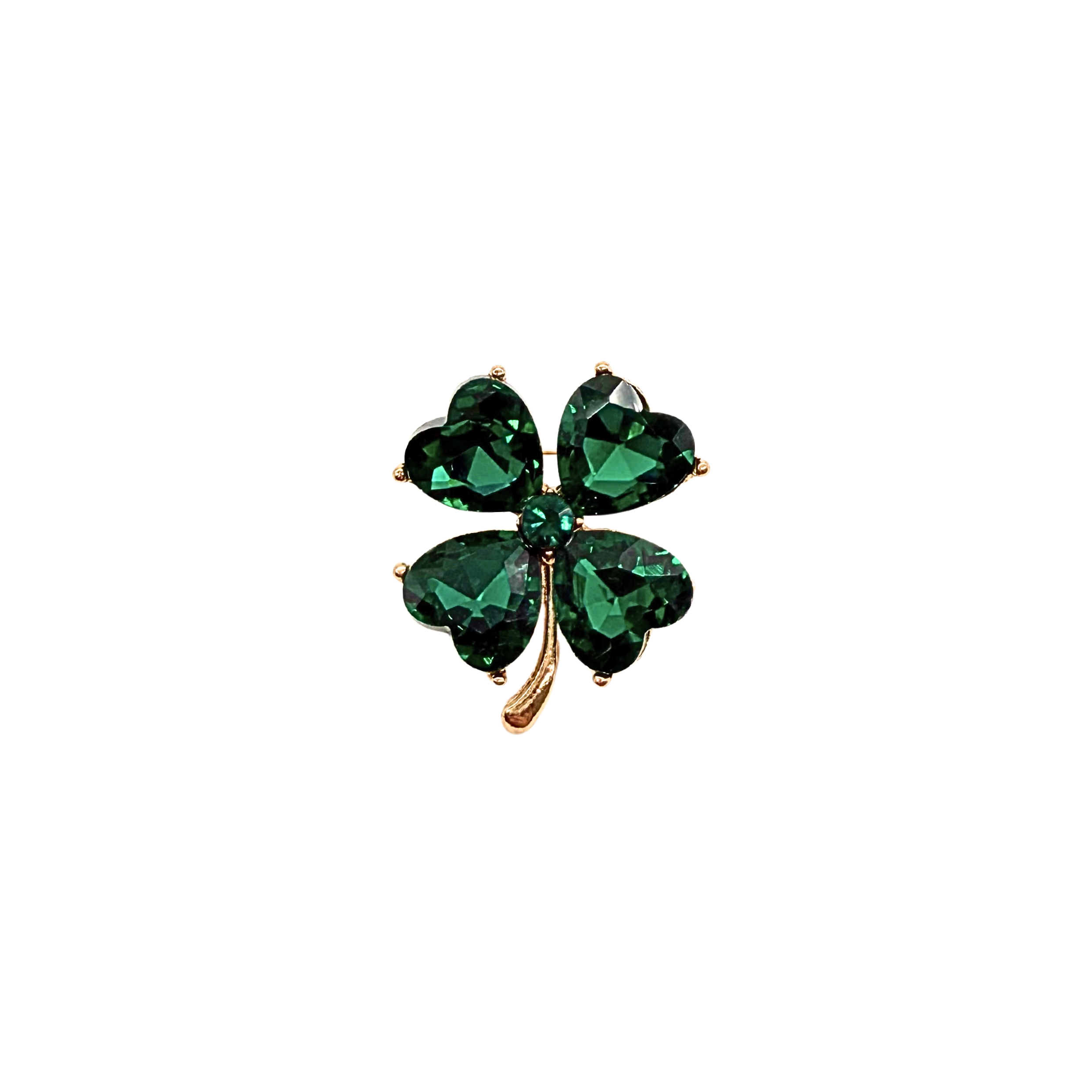 BROCHE "TREFLE GREEN"