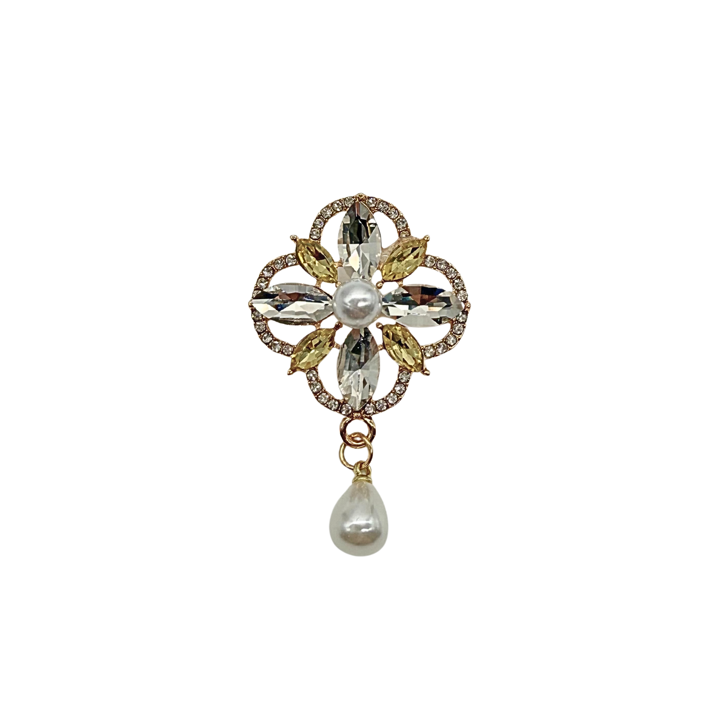 BROCHE "LEAF PEARL"
