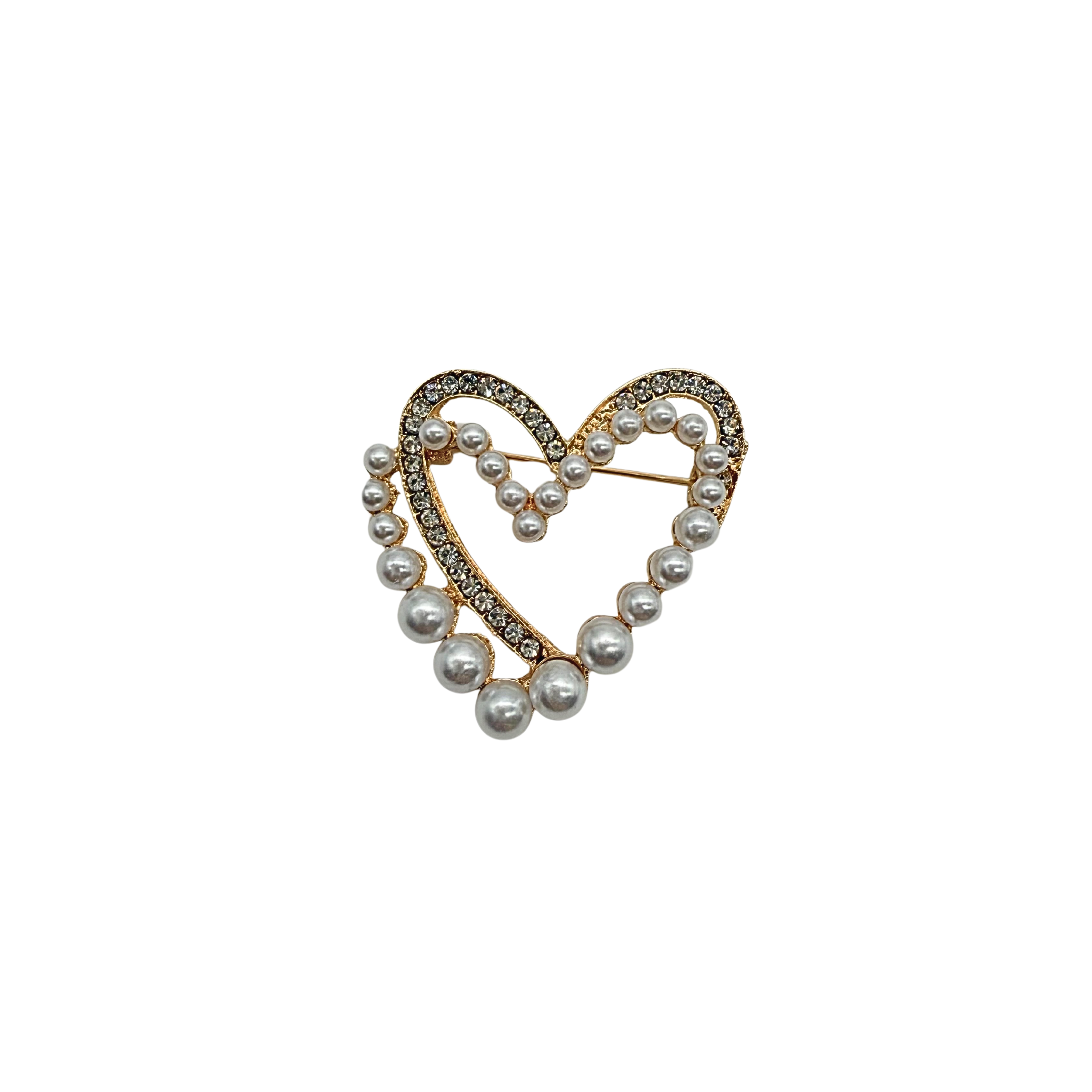 BROCHE "COEUR PERLE"